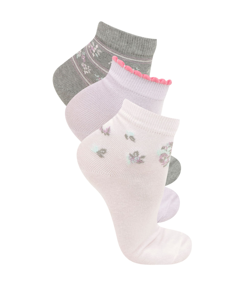 Kit de 3 Meias Multicor