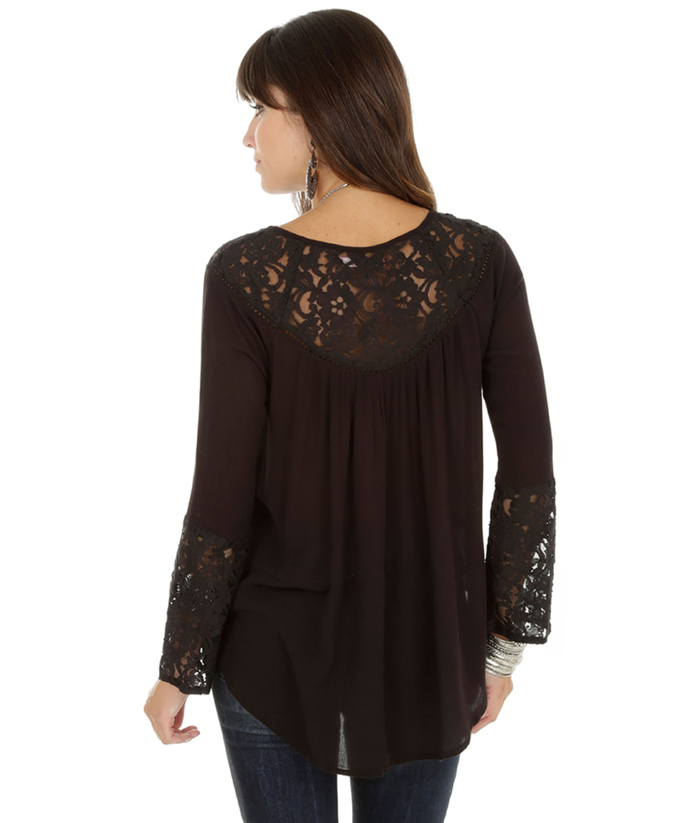 Bata Mullet com Renda Preta