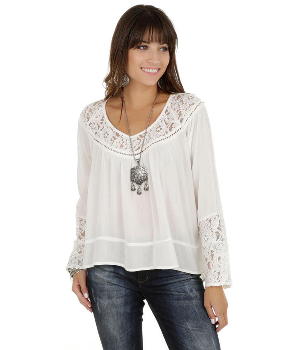 Bata Mullet com Renda Off White