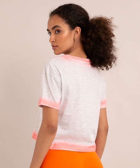 cropped  feminino estampado cinza