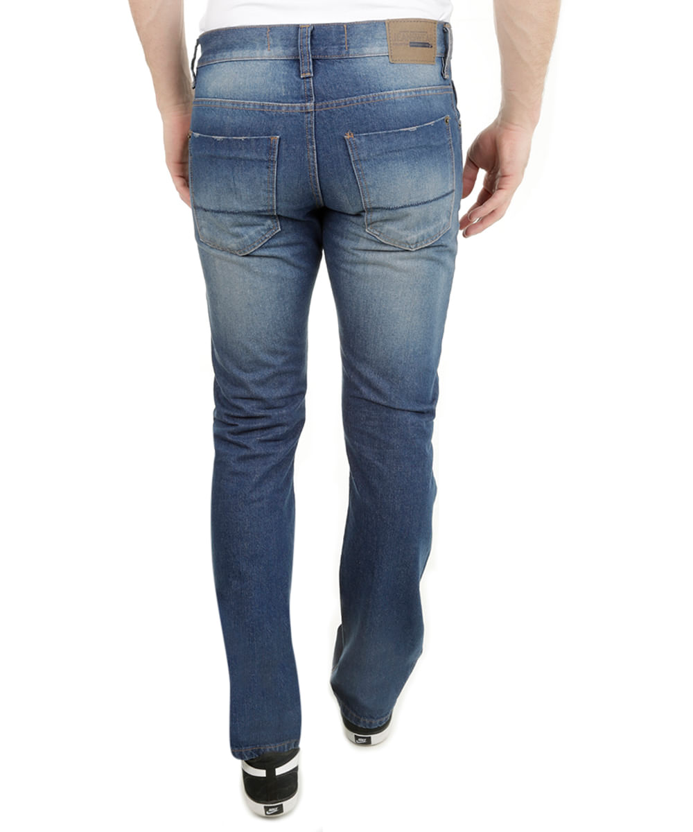 Calça Jeans Reta Azul Médio