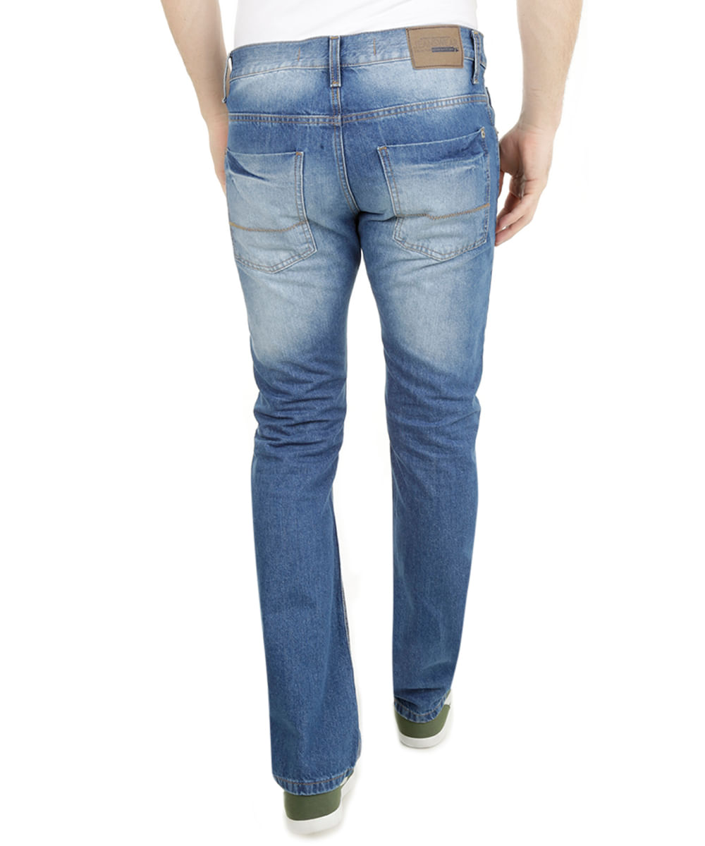 Calça Jeans Reta Azul Médio