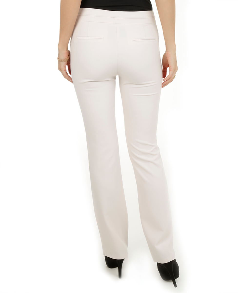 Calça Reta  Off White