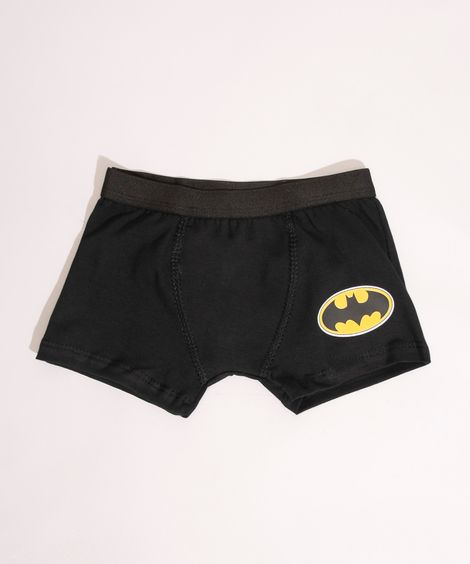 kit de 2 cuecas infantis boxer batman multicor