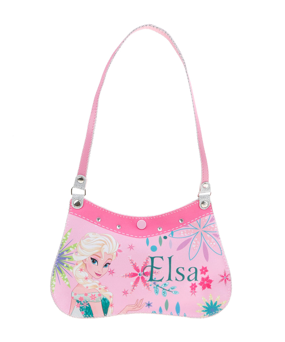 Bolsa com Estampa Frozen Menina Rosa