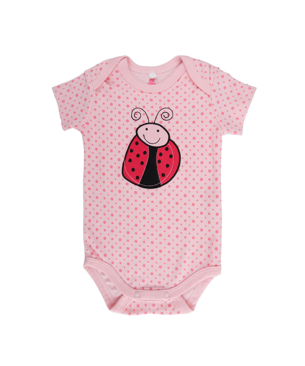 Body de Poás em Algodão + Sustentável Rosa Claro