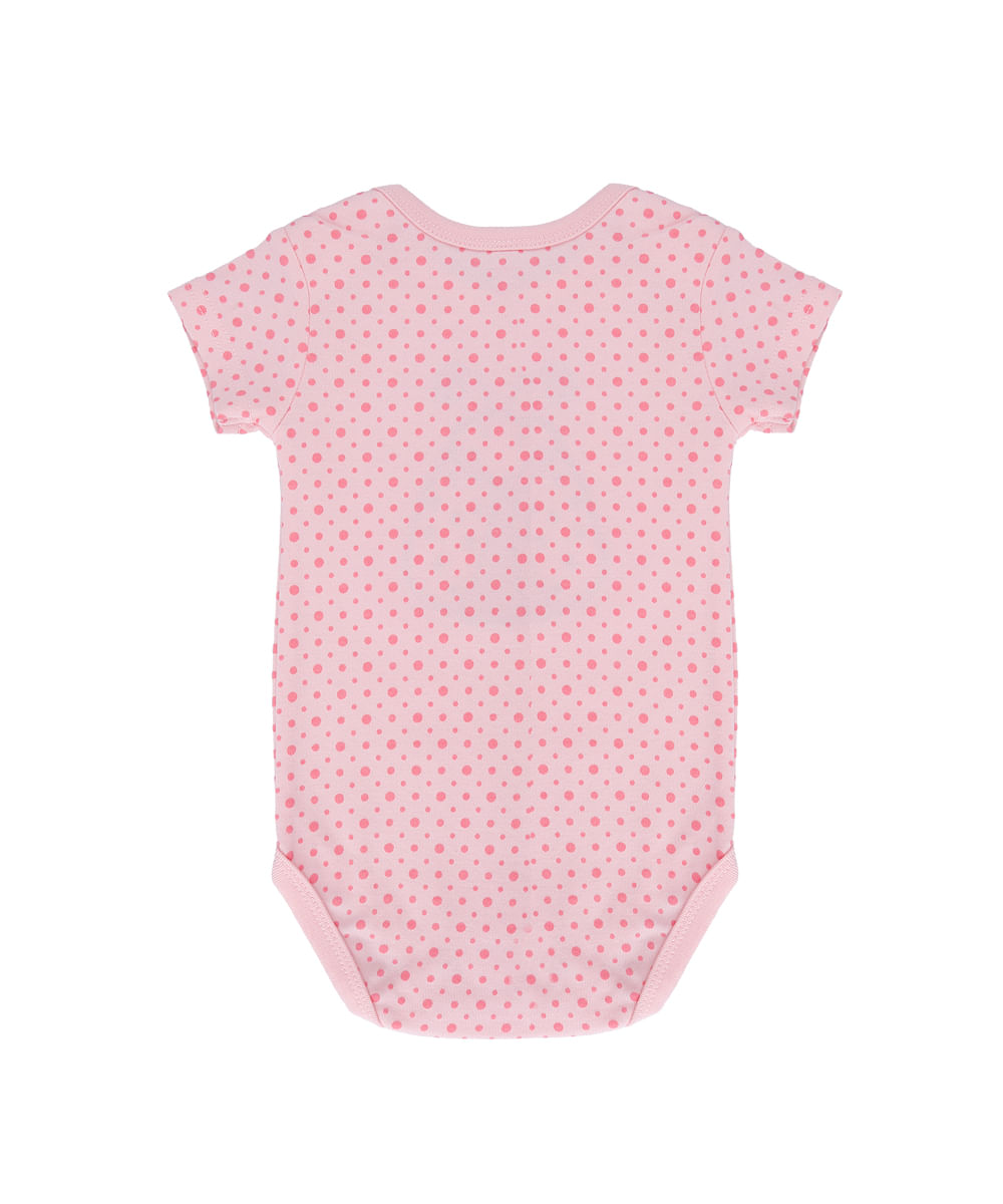 Body de Poás em Algodão + Sustentável Rosa Claro