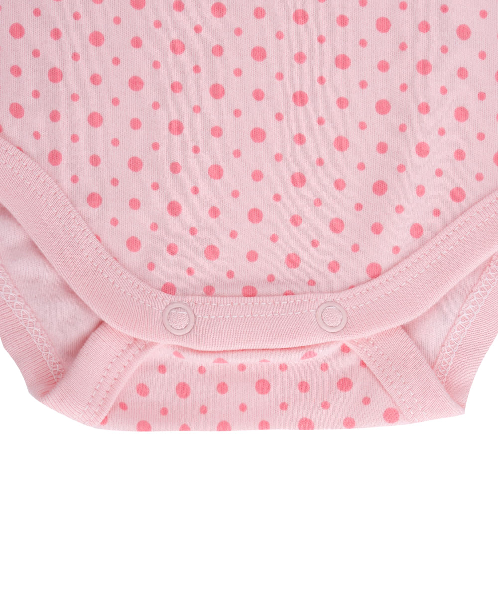Body de Poás em Algodão + Sustentável Rosa Claro