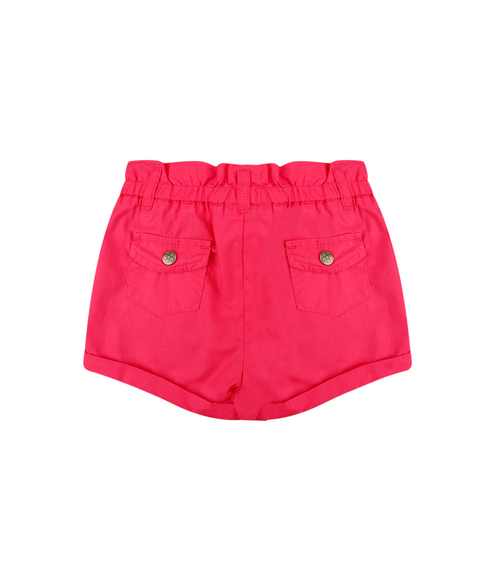 Short com Laço Menina Rosa