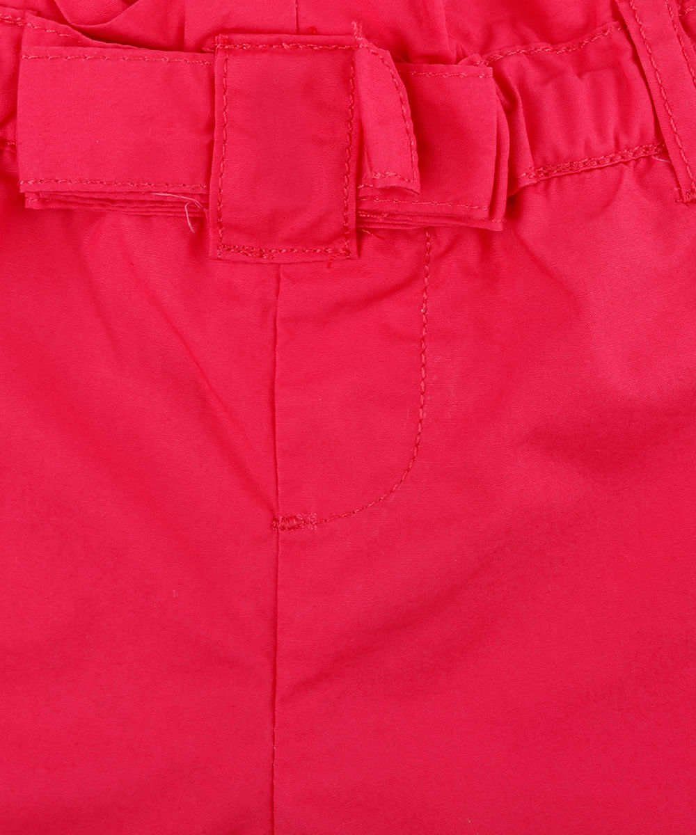 Short com Laço Menina Rosa