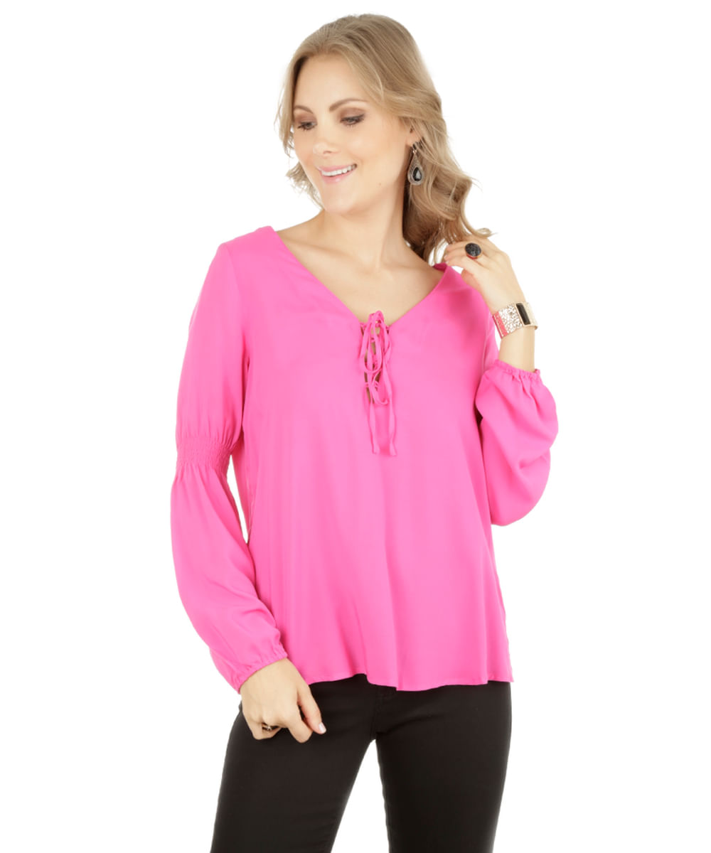 Bata com Amarração Rosa