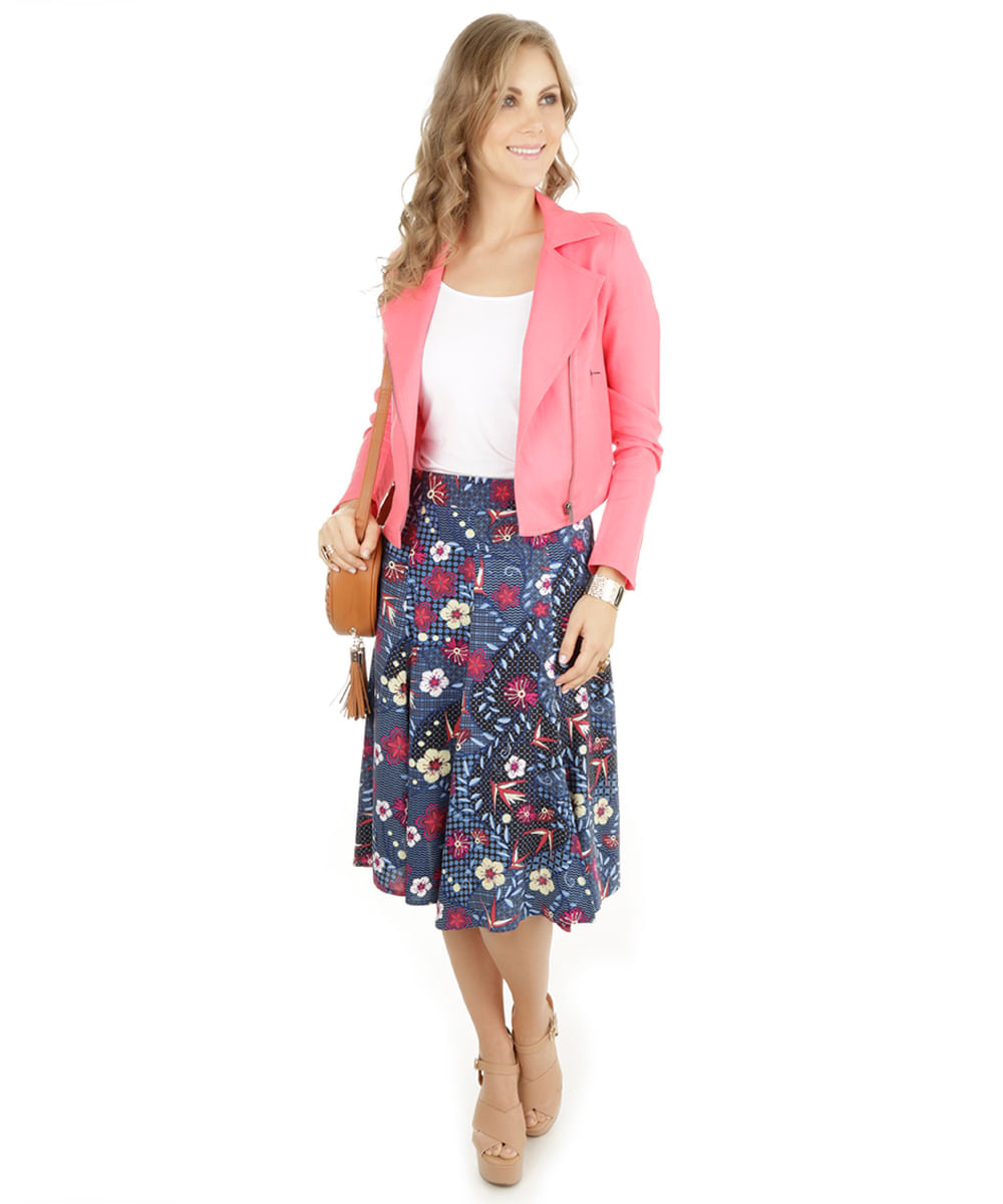 Jaqueta em Linho Rosa