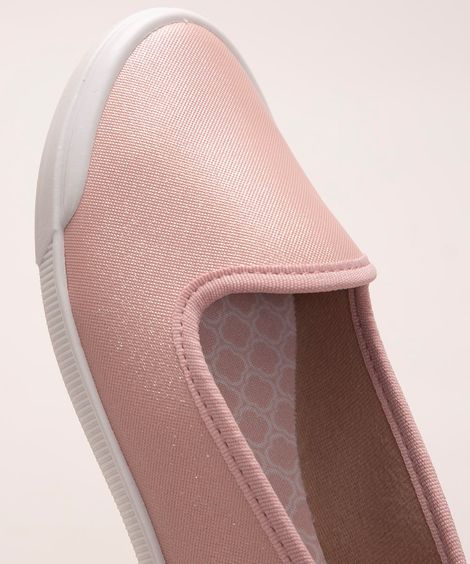 alpargata infantil com glitter molekinha soft rosa