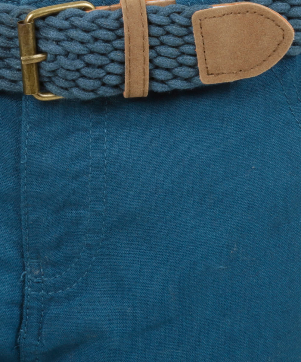 Bermuda com Linho + Cinto Menino Azul