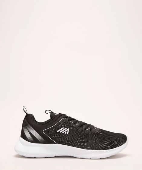 Tênis Feminino Esportivo Estampado Geométrico preto