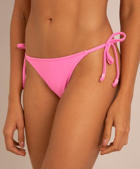 biquíni calcinha tanga amarração texturizada proteção uv50+ além dos mares noronha manu gavassi rosa