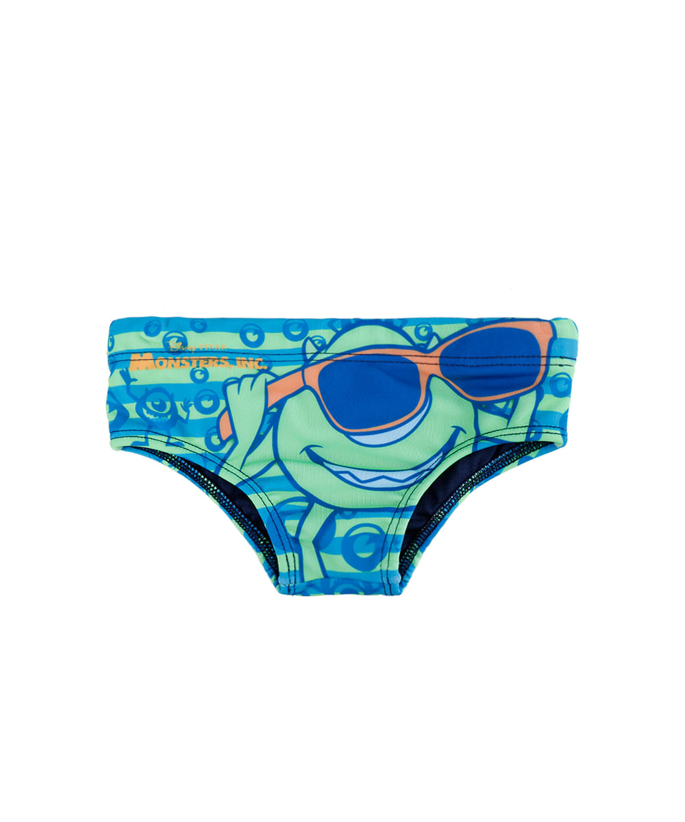 Sunga Estampada Monstros S.A. Verde