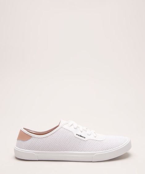 tênis feminino texturizado moleca branco