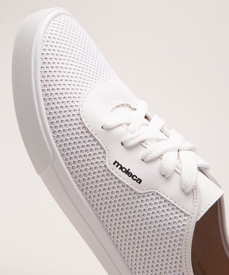 tênis feminino texturizado moleca branco