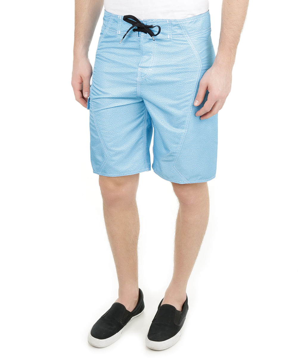 Bermuda Estampada Azul Claro