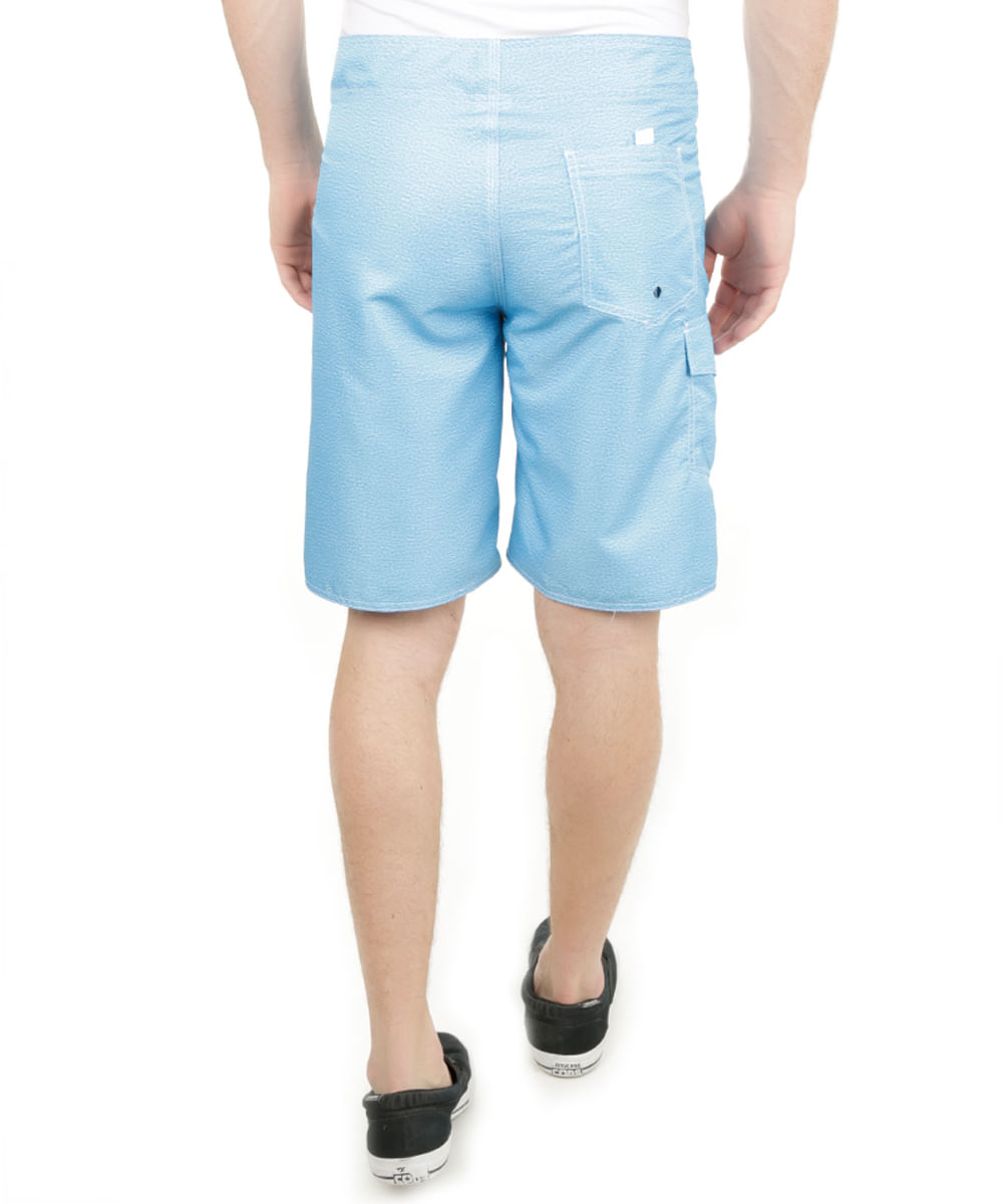 Bermuda Estampada Azul Claro