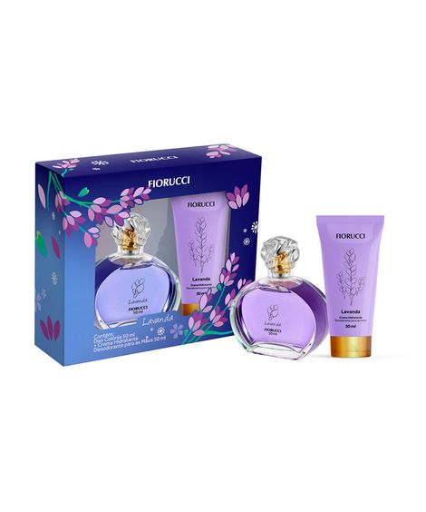 Kit Deo Colônia Lavanda Fiorucci Feminino 50Ml + Creme Para Maos Fiorucci 50Ml Único