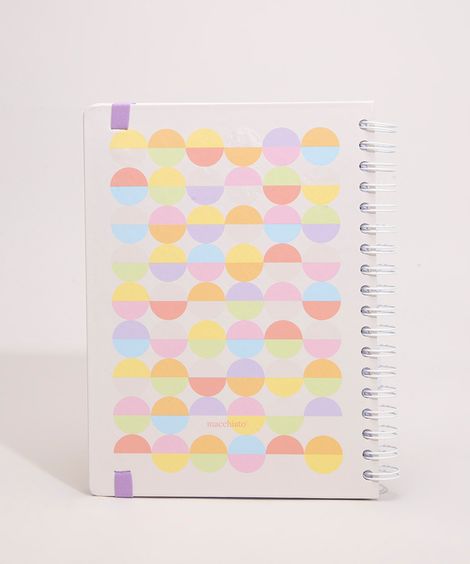 caderno capa dura espiral colegial macarrons pautado 24 cmx 17,5 cm rosa