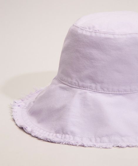 chapéu bucket hat desfiado lilás