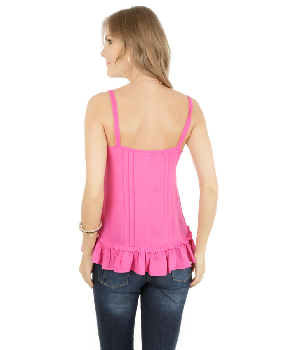 Regata com Detalhe de Renda Pink
