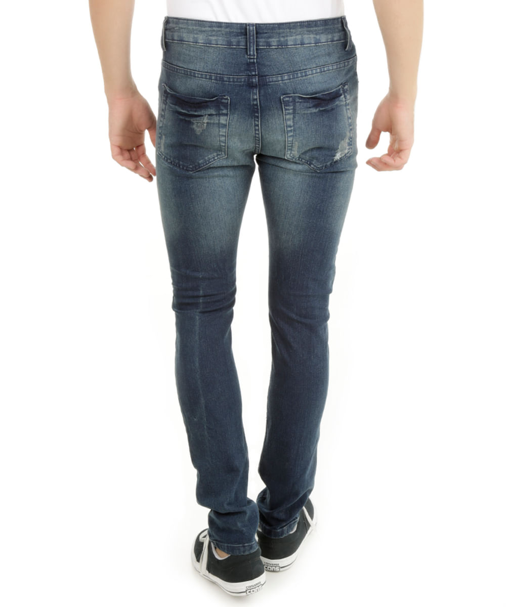 Calça Jeans Skinny Azul Escuro