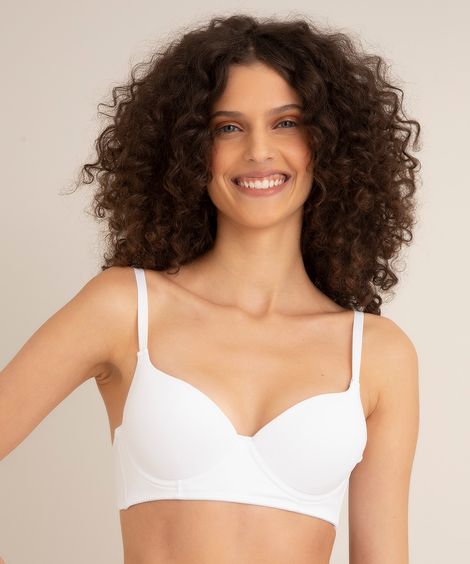 sutiã base básico com bojo e aro branco