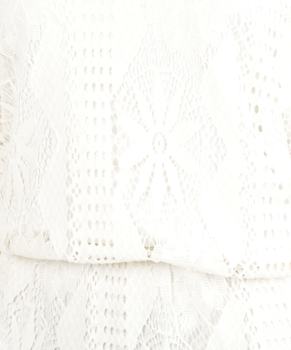 Vestido em Renda Off White