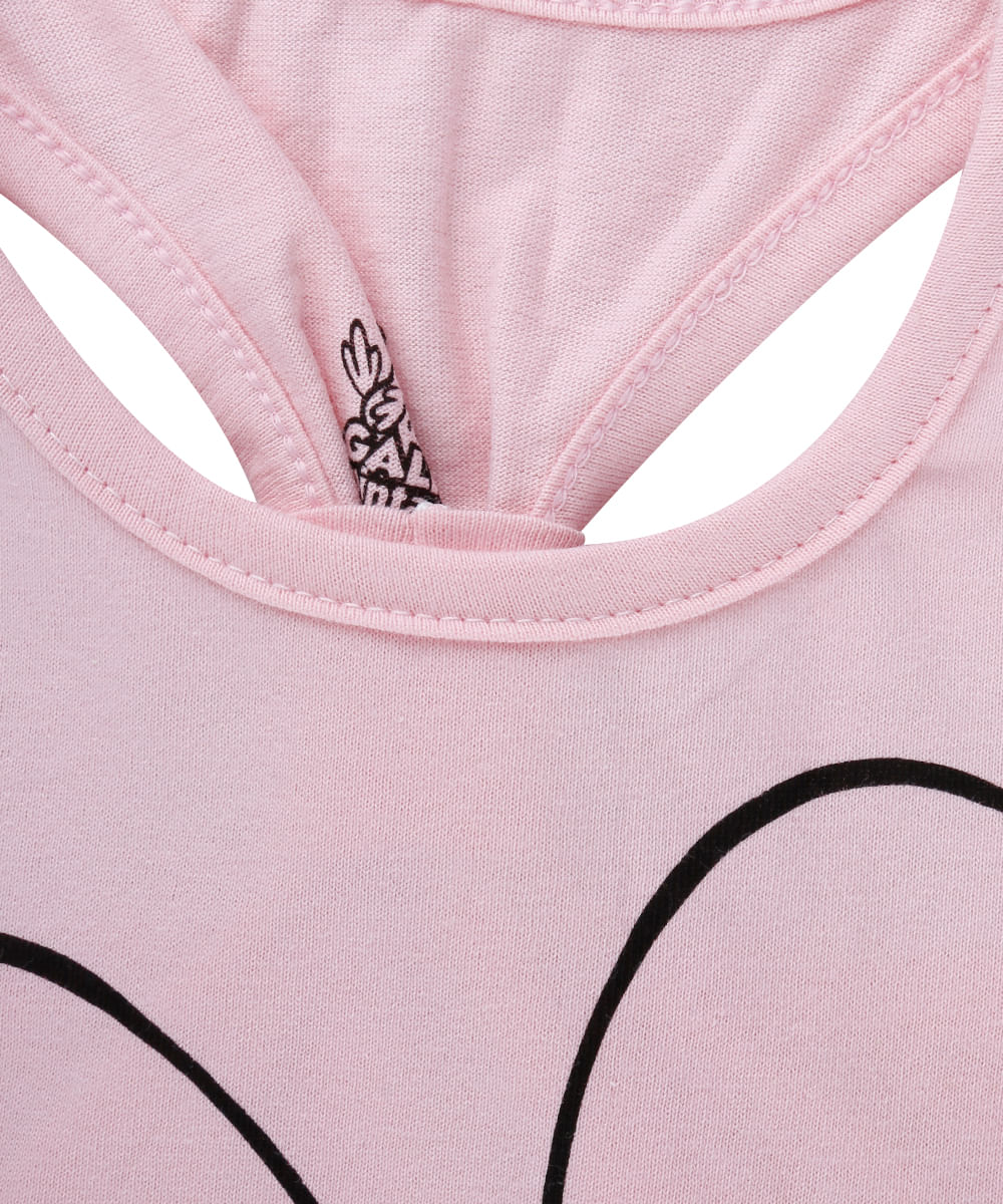 Conjunto Regata com Estampa Galinha Pintadinha + Short Menina Rosa