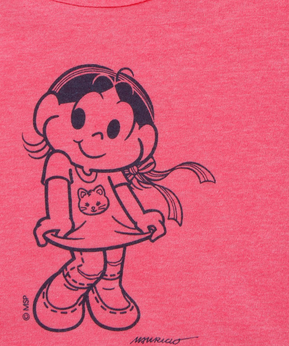 Vestido com Estampa Magali Menina Rosa