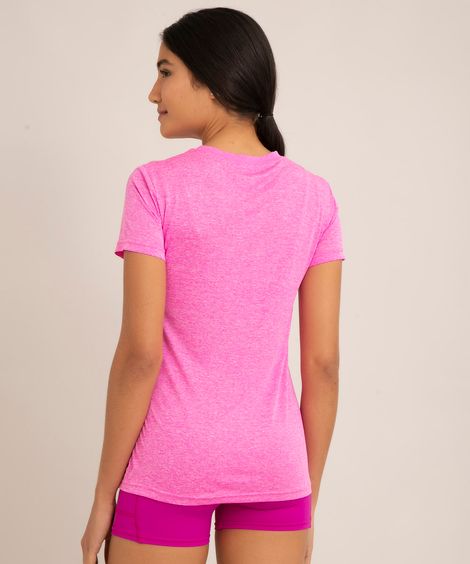 blusa esportiva manga curta rosa