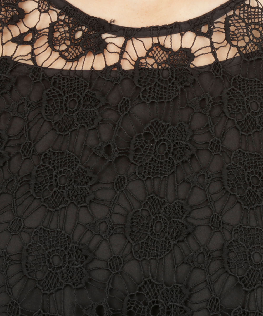 Regata em Renda Preta