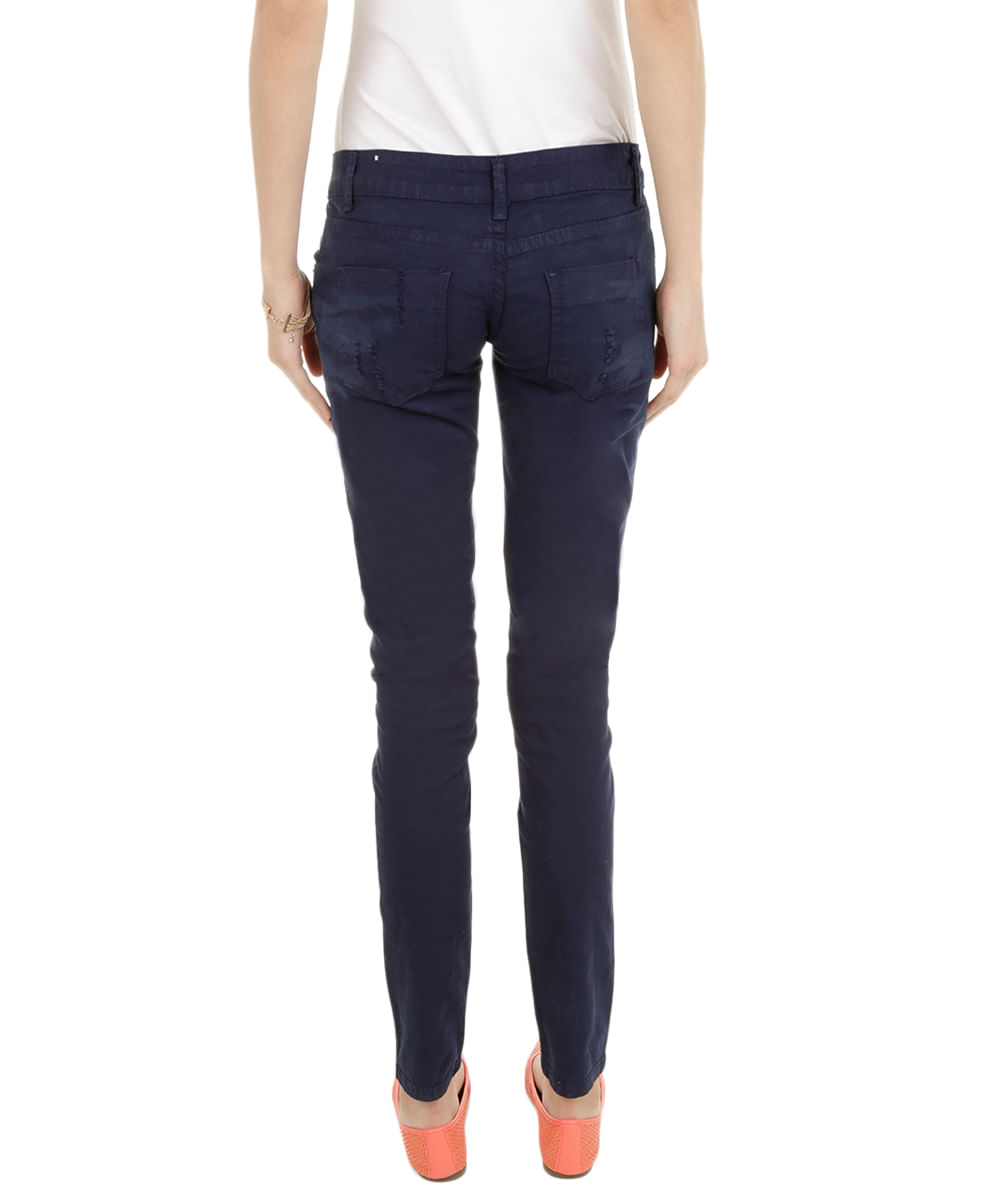 Calça Skinny Azul Escuro