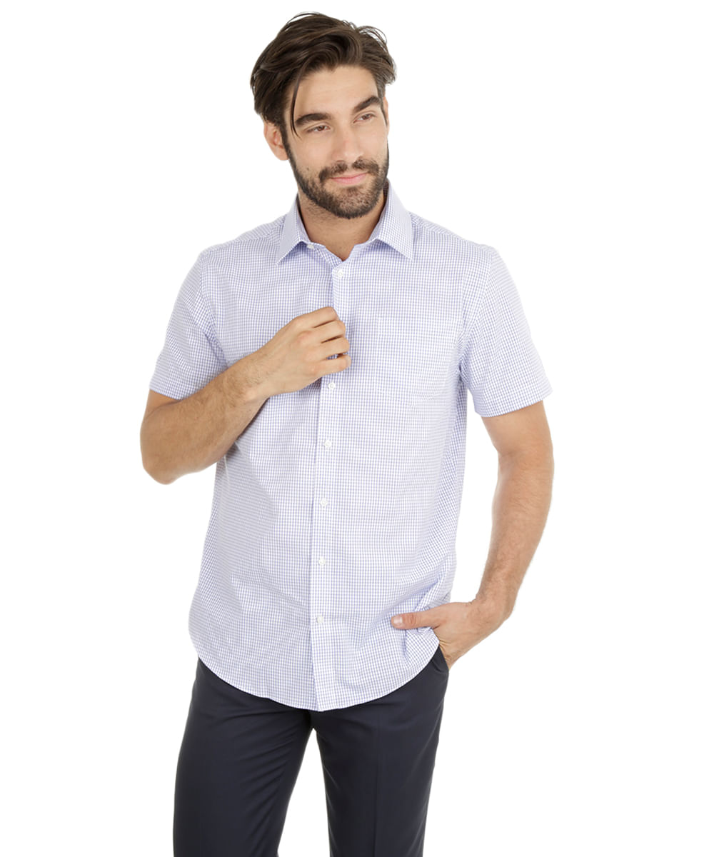 Camisa Xadrez  Azul