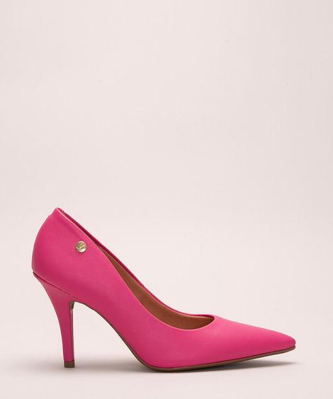 scarpin bico fino salto alto vizzano pink
