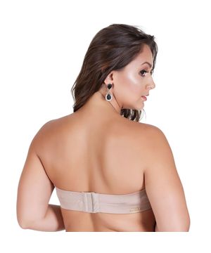 Sutiã Tomara que Caia Plus Size com Bojo + Extensor Moda de Baixo - DM454-ES06 Bege