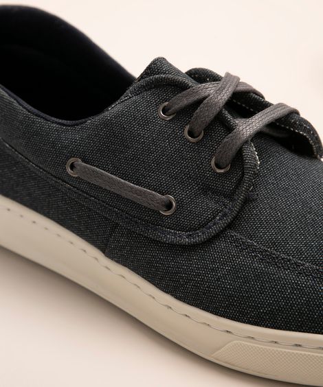 mocassim com pesponto oneself azul marinho