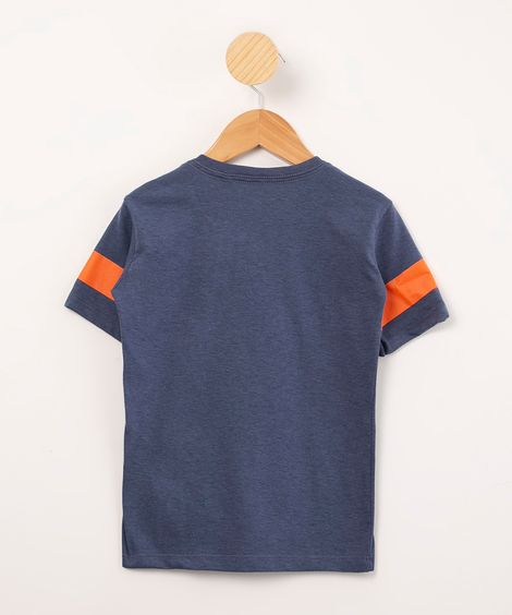 blusa infantil dragon ball manga curta  azul mesclado