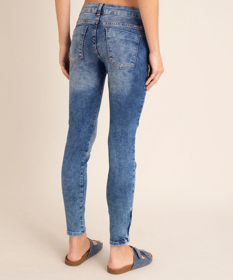 calça jeans feminina super skinny energy cintura alta preta - C&A