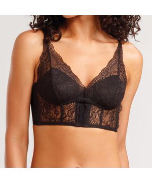 Sutiã Corselet Renda Feminino She Preto