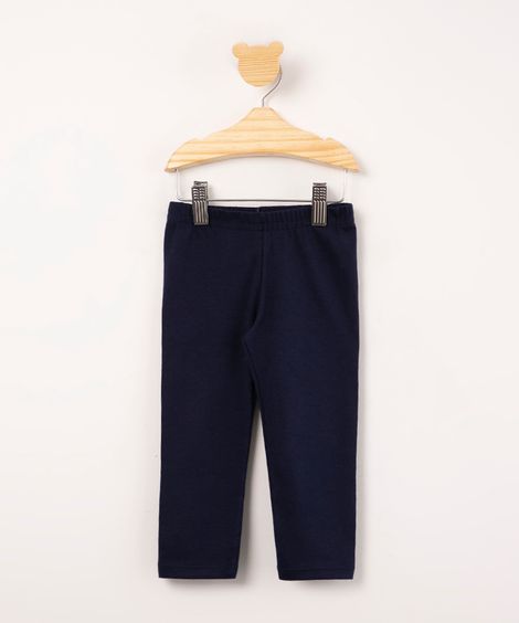 calça infantil legging básica lisa  azul marinho