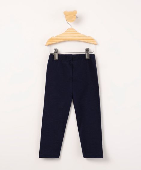 calça infantil legging básica lisa  azul marinho