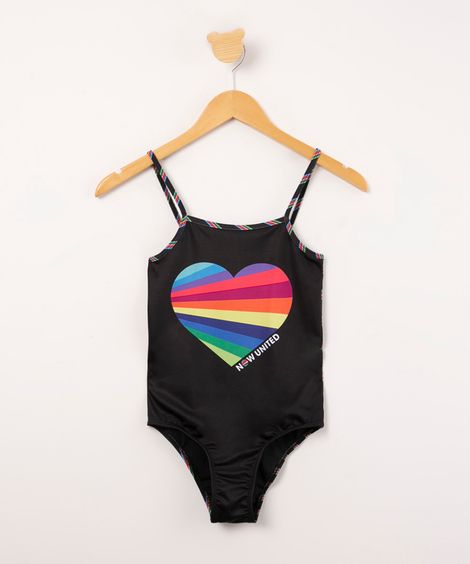 maiô infantil love now united preto