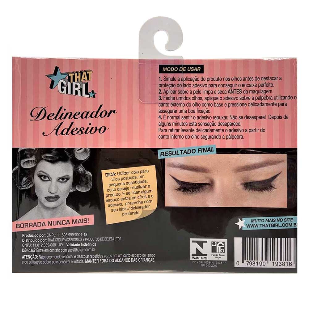 Delineador Adesivo Preto com 4 pares - That Girl