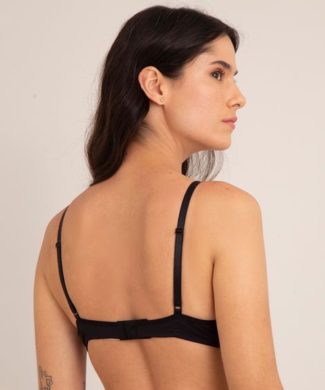 sutiã push up com bojo e aro  preto