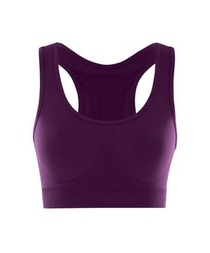 Top Fitness Feminino Microfibra Sem Costura She Roxo